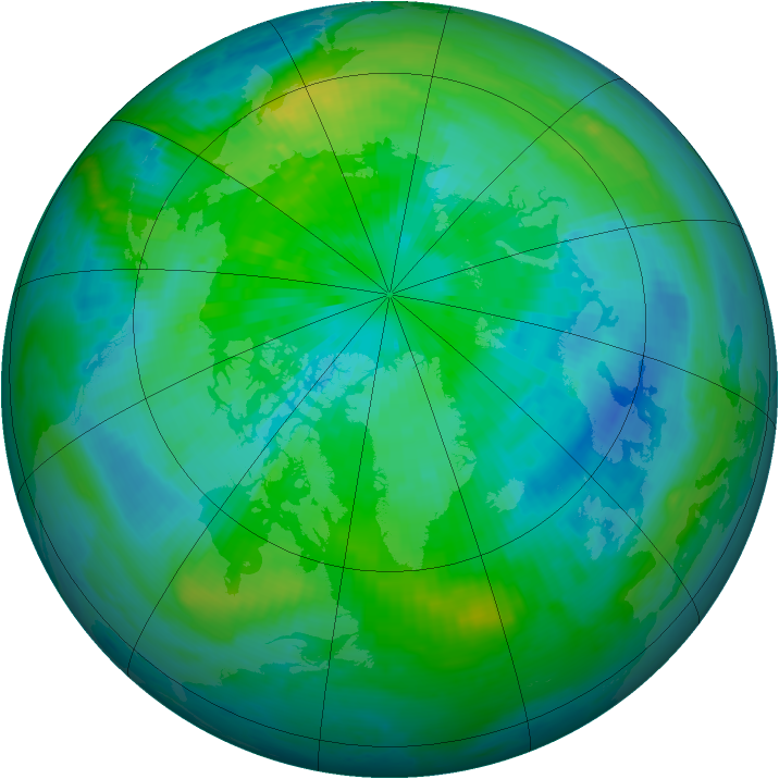 Arctic ozone map for 22 September 1998